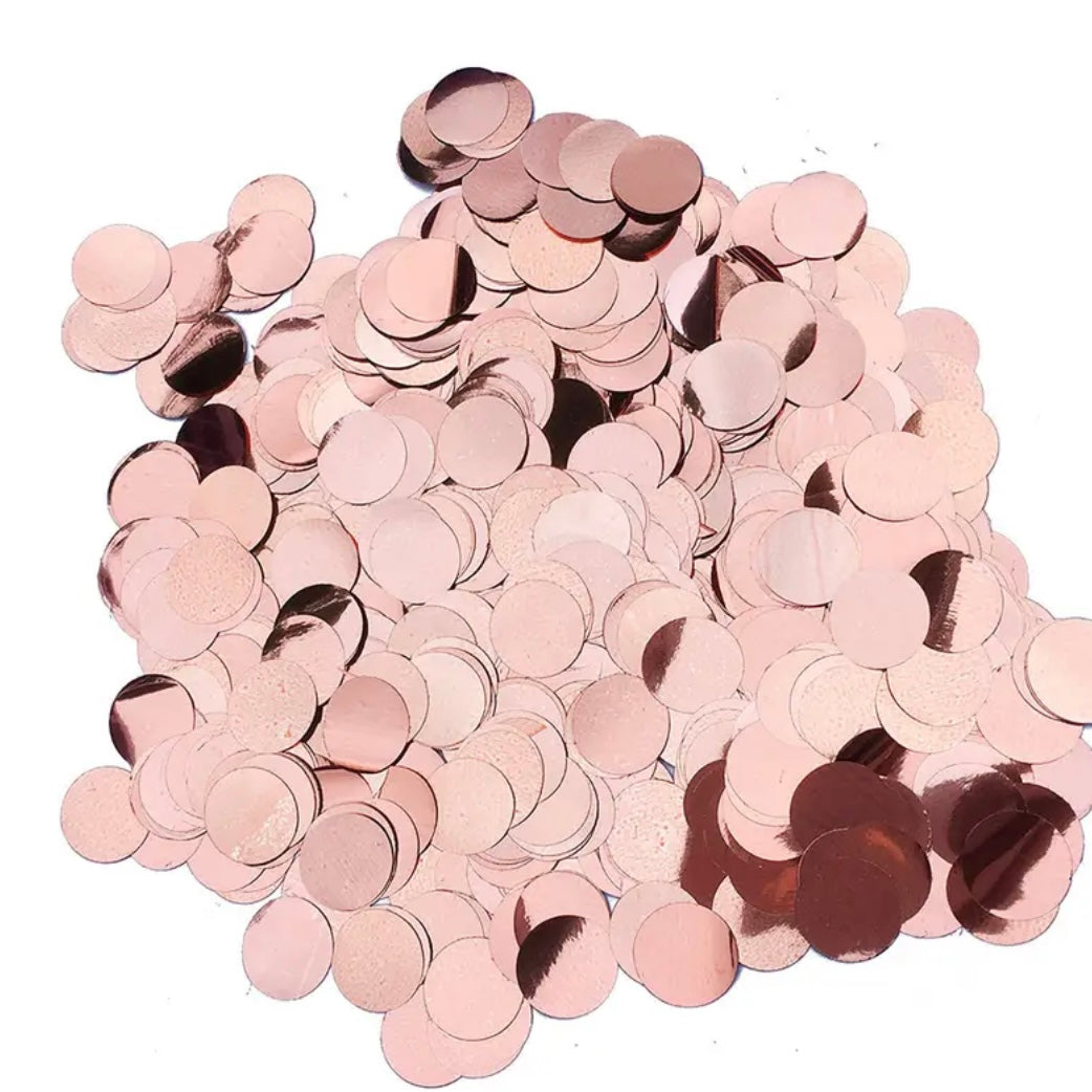 1cm Foil Confetti Dots Rose Gold (23 gr)