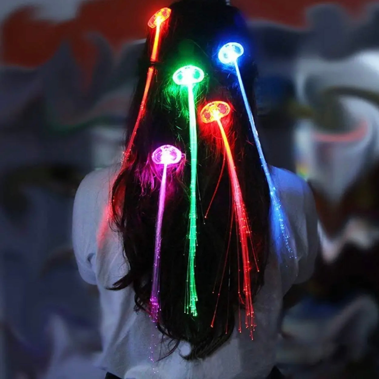 Glow LED Hair Pin (10 pcs)