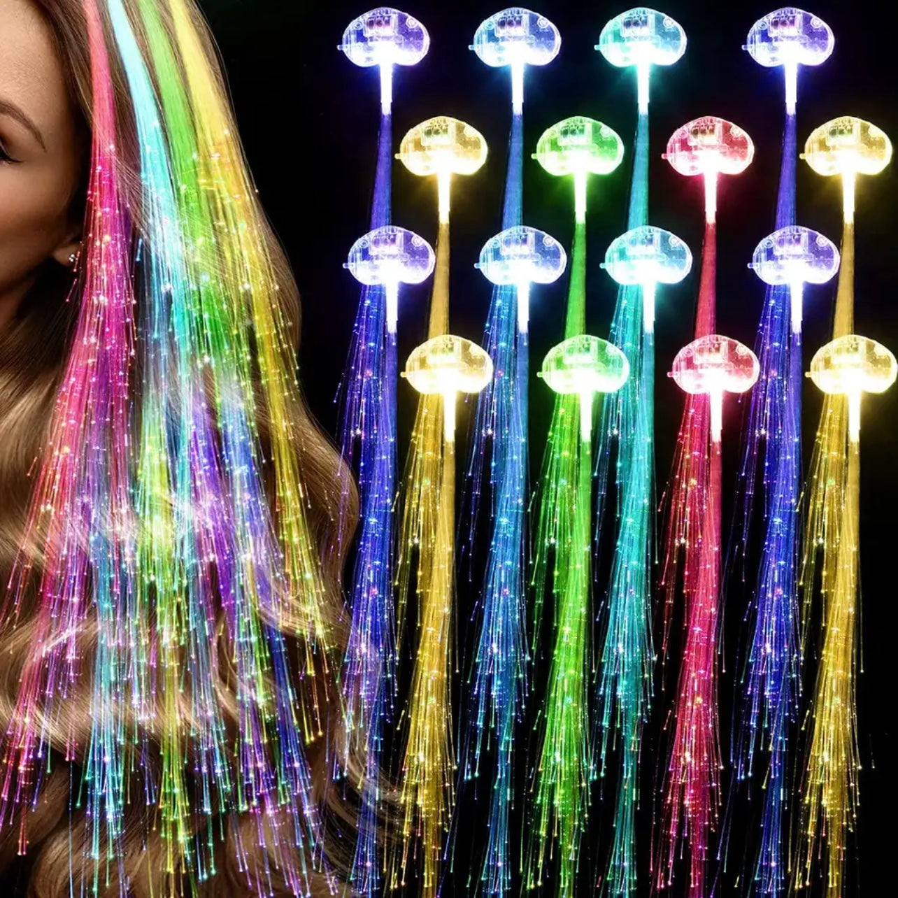 Glow LED Hair Pin (10 pcs)