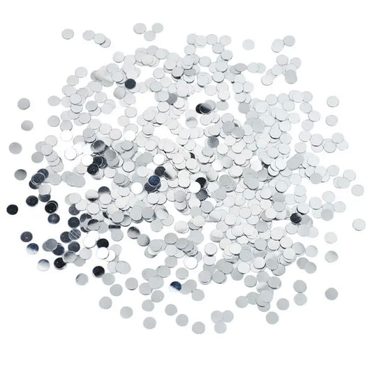 1cm Foil Confetti Dots Silver (23 gr)