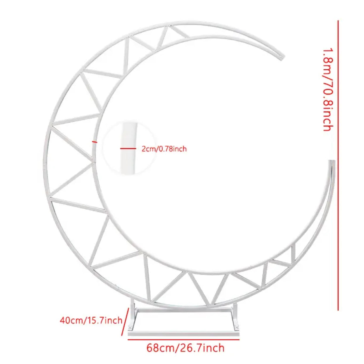 Large Moon Stand White 1.8 m