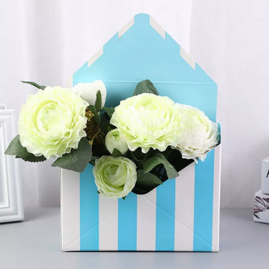 Envelope Flower Box Blue and White