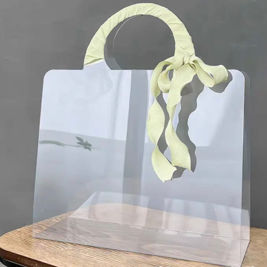 Transparent Fresh Flower Box Handbag