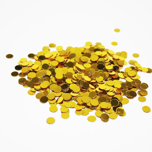 1cm Foil Confetti Dots Gold (23 gr)