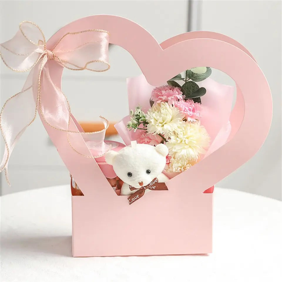 Heart Flower Box Pink