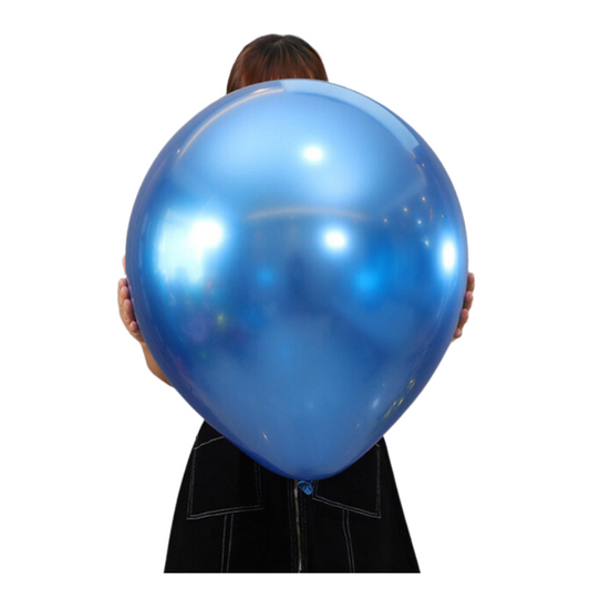 18" CHROME Round Blue Azure (50 pcs)