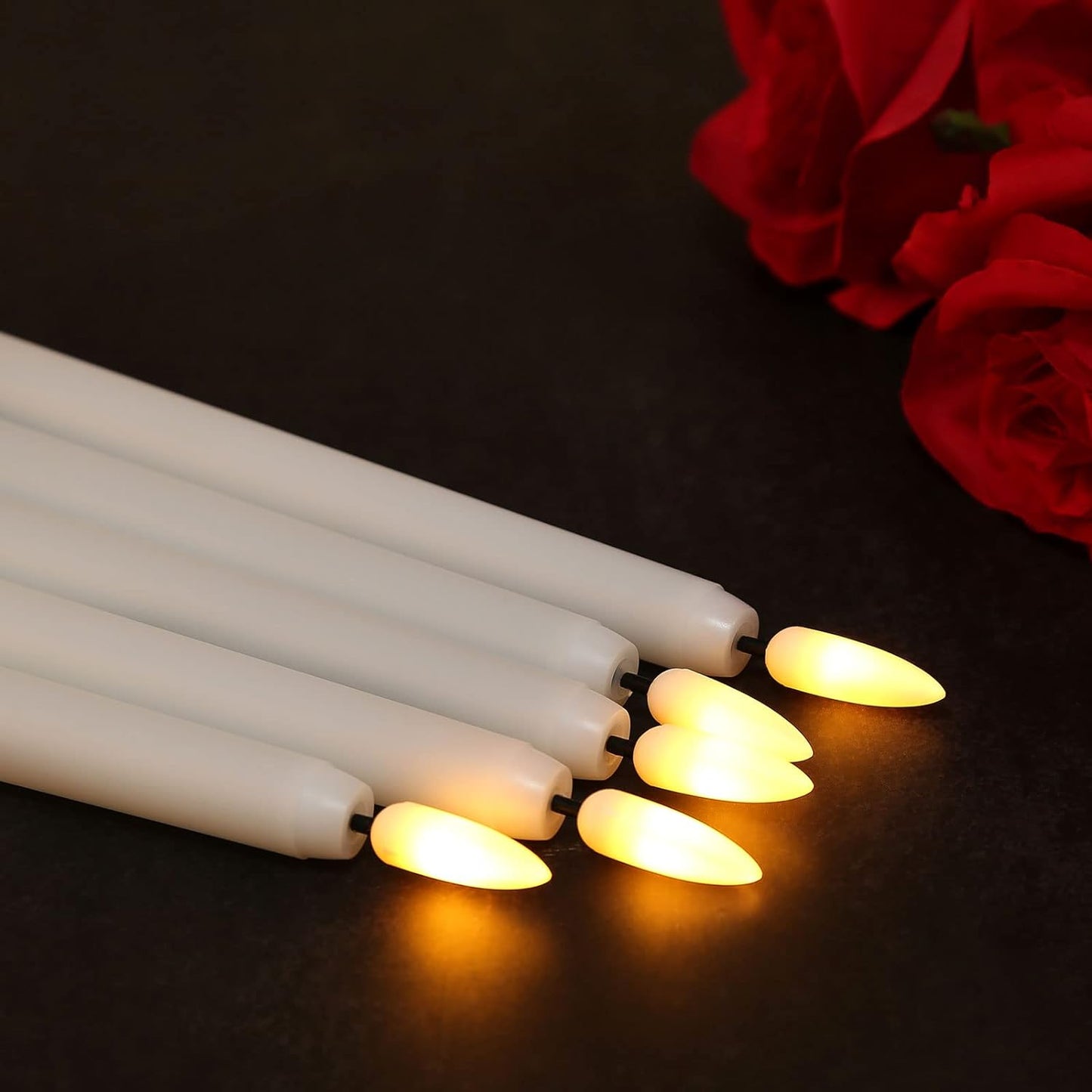 6 Pack Batter Operated Taper Candles