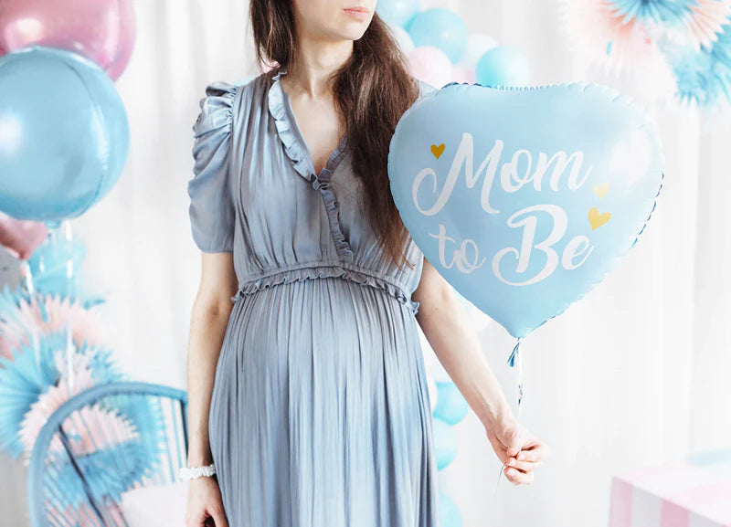 18” Foil Balloon Mom to Be Blue