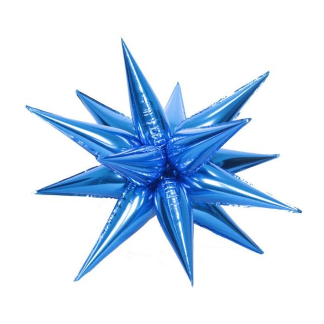 Blue Foil Burst Star LARGE