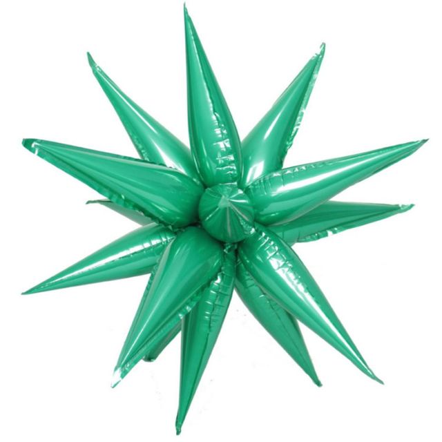 Green Foil Burst Star SMALL