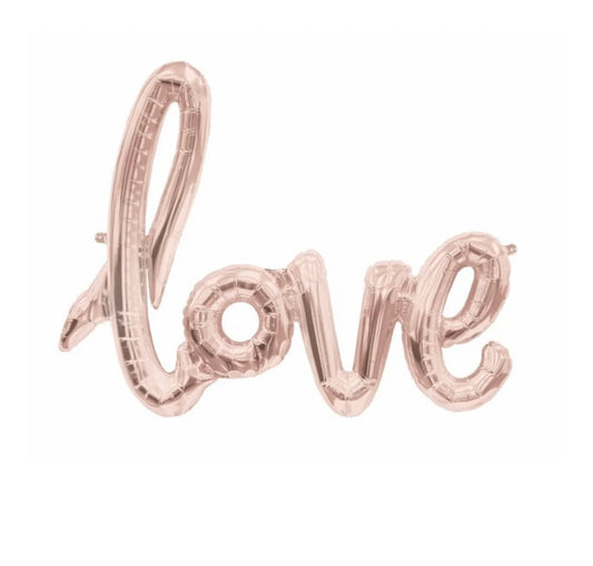 30” Love Script Rose Gold