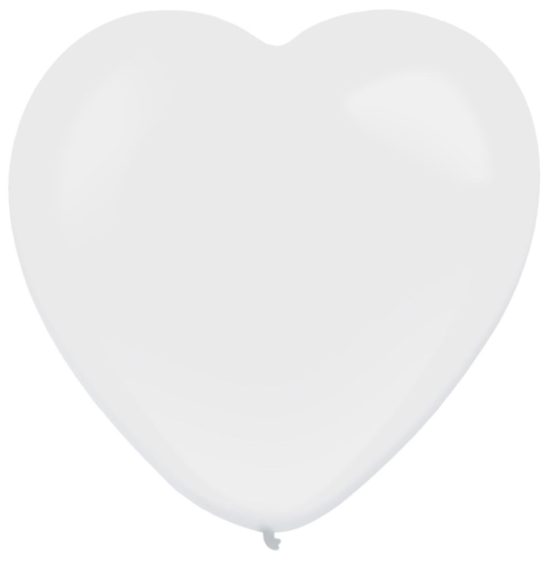 12” EVERTS Heart Frosty White (50 pcs)