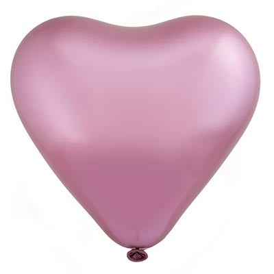 12” EVERTS Heart Satin Luxe Flamingo (50 pcs)