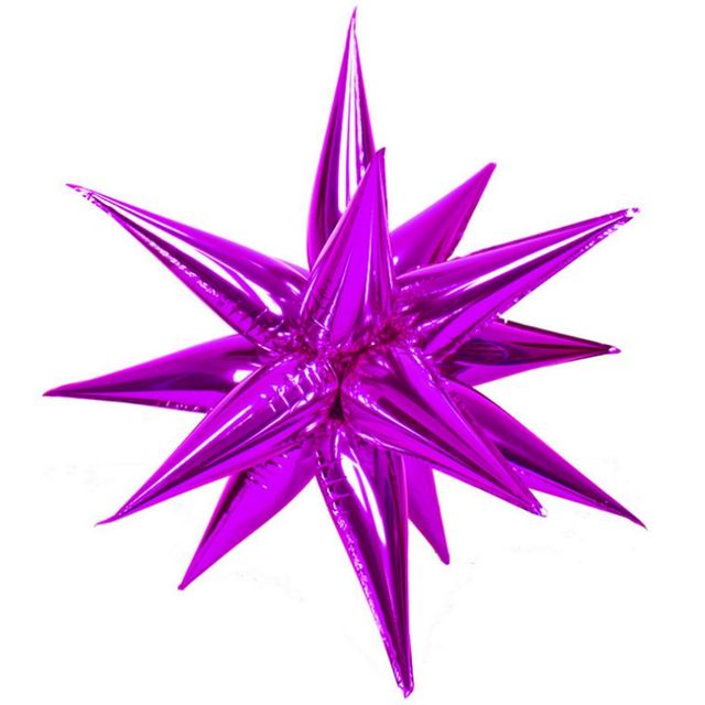 Purple Foil Burst Star SMALL