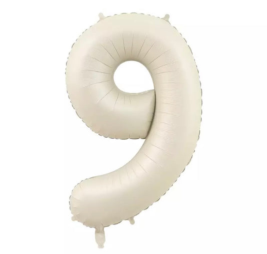 34" Champagne Matte Number 9 (Pack of 3)