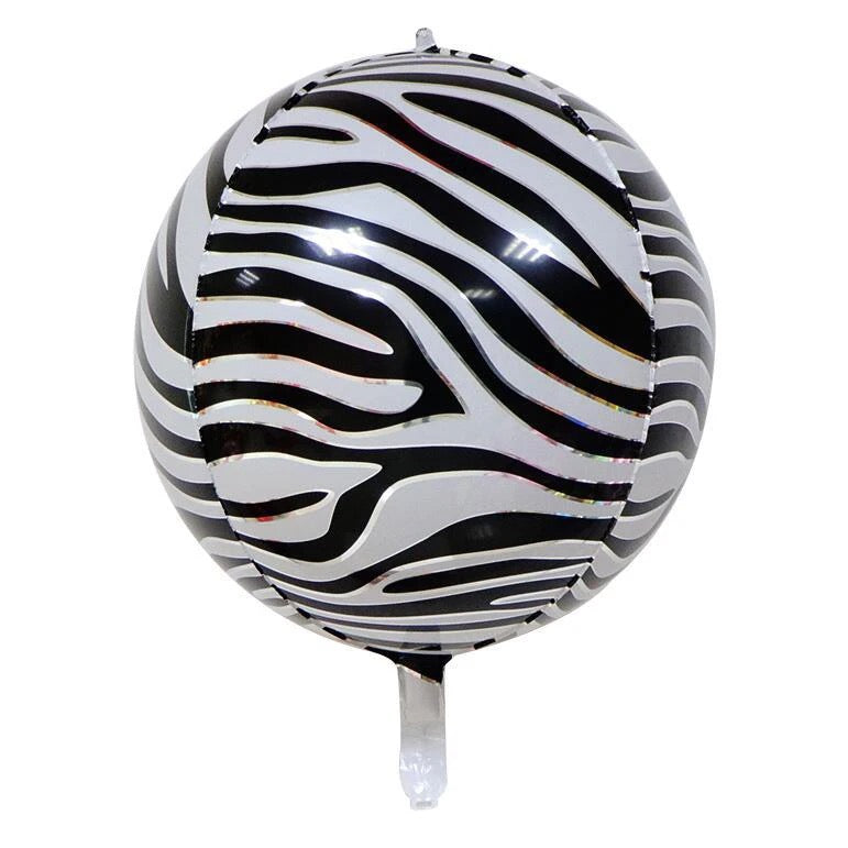 22” Zebra Print 4D Foil Balloon (PACK of 3)