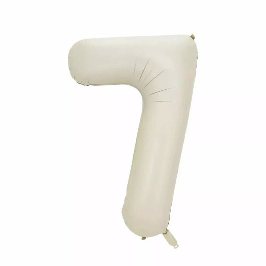 34" Champagne Matte Number 7 (Pack of 3)