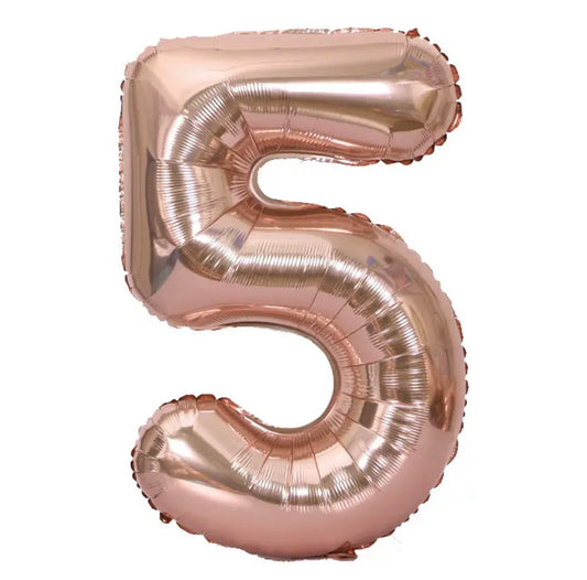 34" Rose Gold Number 5 (Pack of 3)