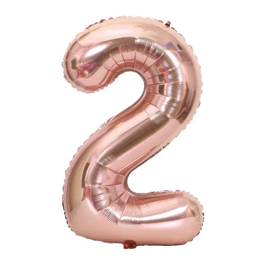 34" Rose Gold Number 2 (Pack of 3)