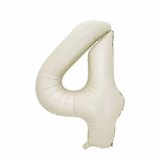 34" Champagne Matte Number 4 (Pack of 3)