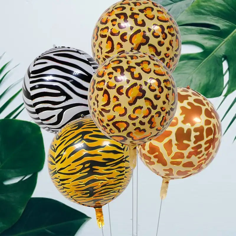 22” Giraffe Print 4D Foil Balloon (PACK of 3)