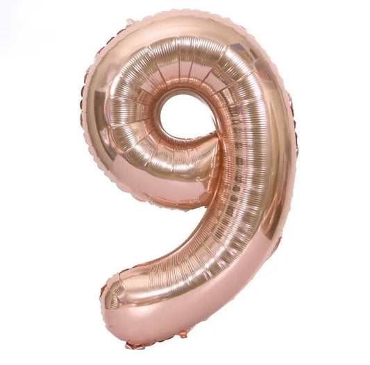 34" Rose Gold Number 9 (Pack of 3)