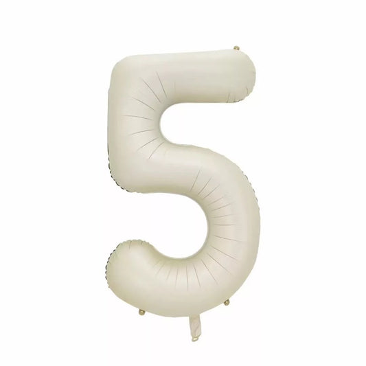 34" Champagne Matte Number 5 (Pack of 3)