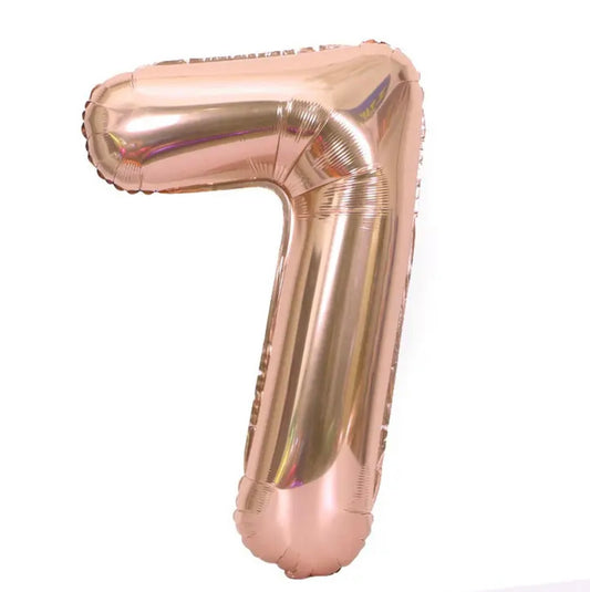 34" Rose Gold Number 7 (Pack of 3)