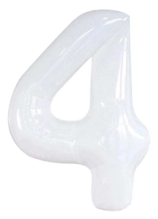 34" White Number 4 (Pack of 3)