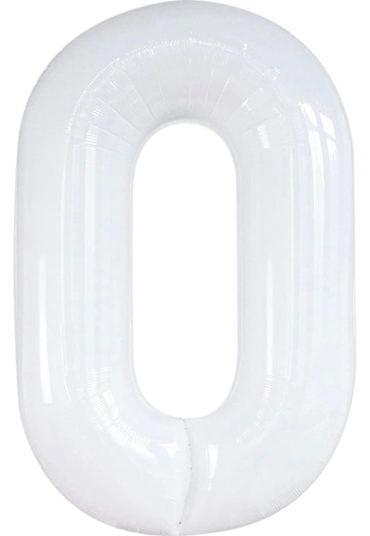 34" White Number 0 (Pack of 3)
